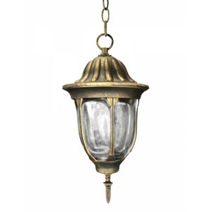 Závesné záhradné svietidlo FLORENCE 1xE27 IP43 GOLDLUX (Polux) PATINUM