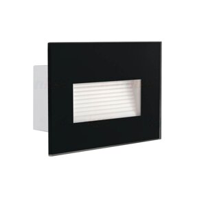 Vonkajšie fasádne svietidlo GLASI LED 3W 4000K IP44 zapustené čierne Kanlux