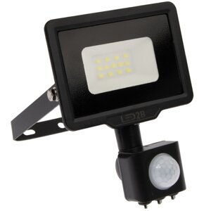 LED reflektor 10W 800lm 6000K IP44 čierny so senzorom pohybu LED2B KOBI MHC