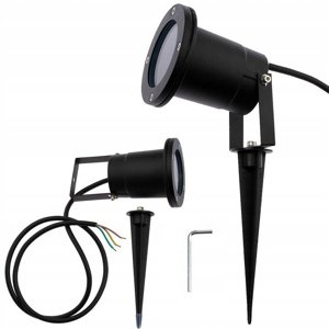 Záhradná lampa LED GU10 IP65 HAPPY Black - kábel 1 m