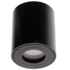 HALOGEN Vodotesná hliníková SPOT TUBA 95mm IP44 Black AQUARIUS ROUND Kobi