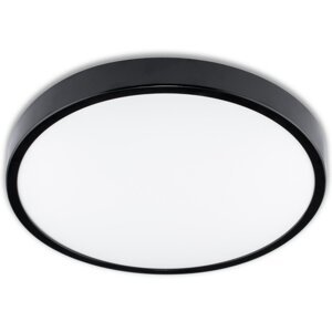 Plafond LED stropné svietidlo do kúpeľne 19W 4000K IP44 so snímačom pohybu ZOE LX Black 30cm